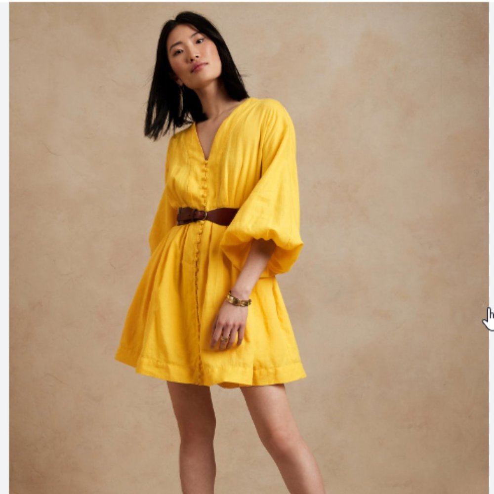 PETITE LINEN DRESS